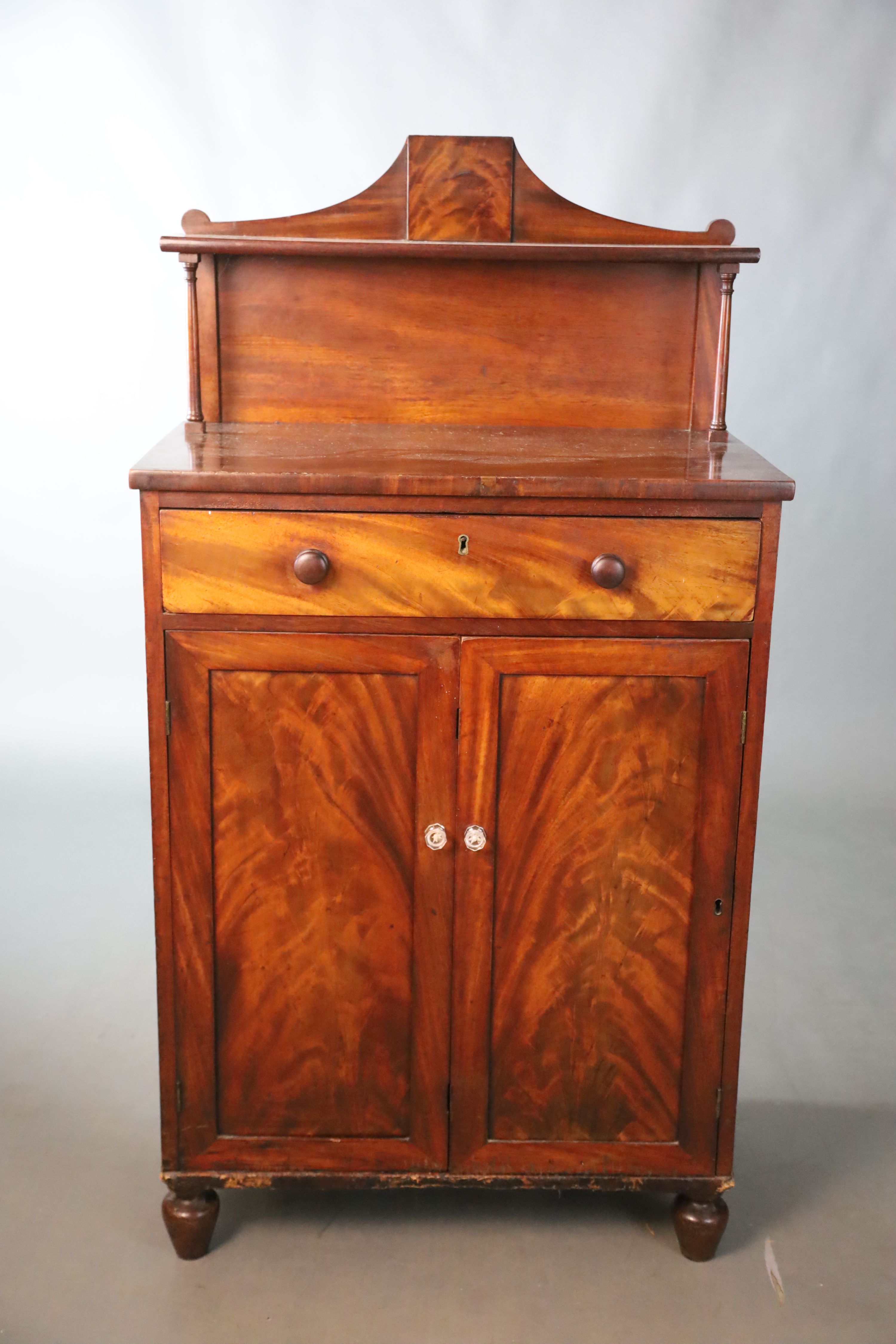 A small Regency mahogany chiffonier, W.72.5cm D.41cm H.134.5cm